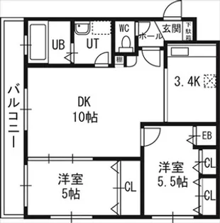 レイラ・ラ・セコンド【00101号室】の間取り