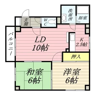 モダンパークハイツ【1階】の間取り