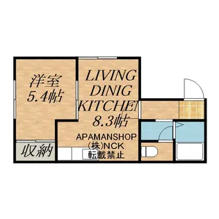 ウィンテラスⅡ【0207号室】の間取り