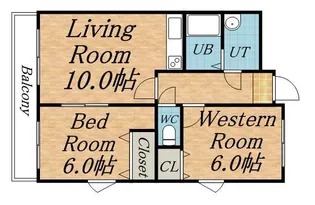 レイソル西町【4階】の間取り