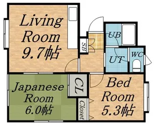 シルキィモア【2階】の間取り