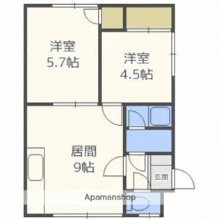 SORTE(フレッシュコーポ英恵)【2階】の間取り