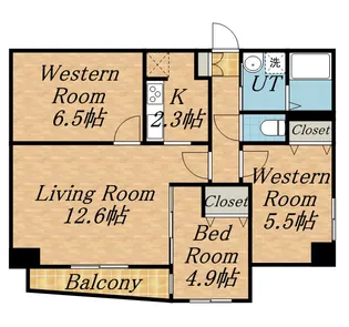 シャンティ発寒南【2階】の間取り