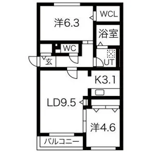 リヴィエール手稲25【2階】の間取り