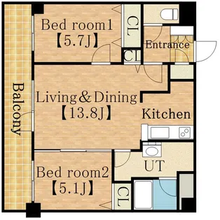 ウエストヒルコートII【506号室】の間取り