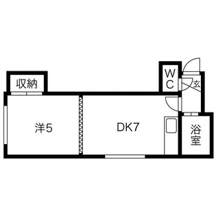 サンルート【1号室】の間取り