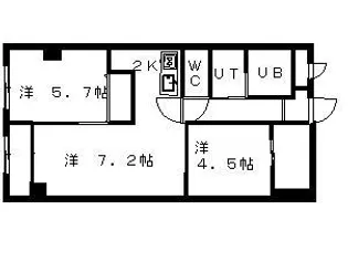 フレール山の手【202号室】の間取り