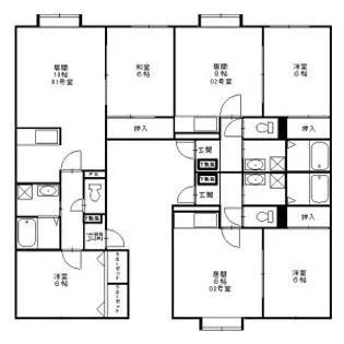 ユニゾン西町【00102号室】の間取り