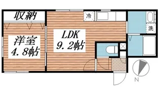 シャングリラ手稲【4階】の間取り