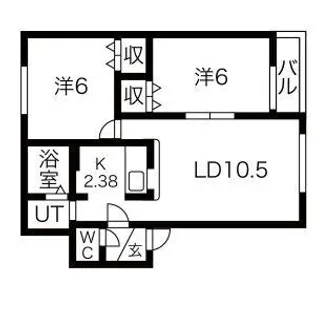 ウィスタリアI【202号室】の間取り