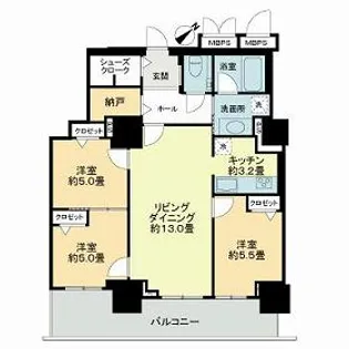 3LDKの間取り画像