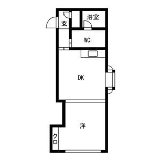 1DKの間取り画像