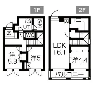 アルファレジデンス琴似【1階】の間取り
