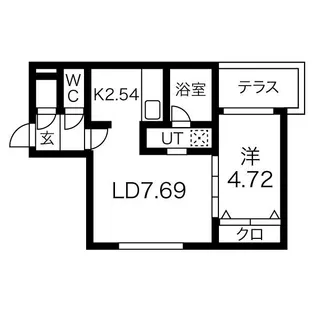 シエル琴似【2階】の間取り