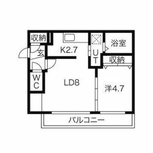 インデックス西町【3階】の間取り