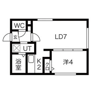 ラフィーネ琴似【3階】の間取り