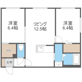 THE SAPPORO PREMIER【201号室】の間取り