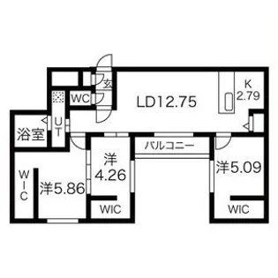 EEL八軒(イール八軒)【3階】の間取り