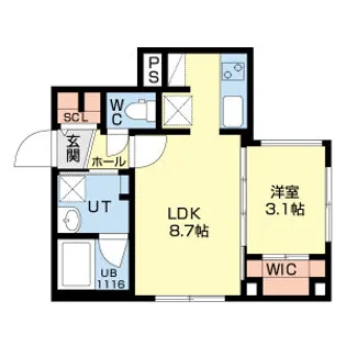 RILASSA西町(リラッサ西町)【4階】の間取り