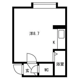 シティーハイム八軒A【201号室号室】の間取り