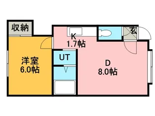 北海道札幌市手稲区西宮の沢四条1丁目【アパート】の間取り
