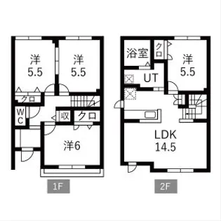 北海道札幌市手稲区稲穂三条6丁目【テラスハウス】の間取り