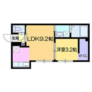 オルセーフラット西町南【2階】の間取り