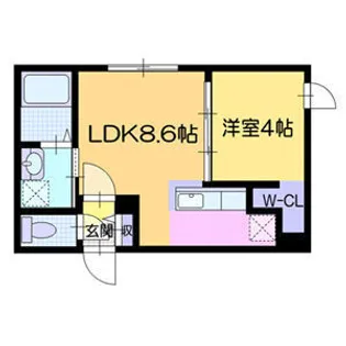 オルセーフラット西町南【3階】の間取り
