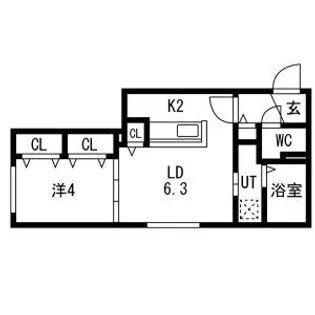 CENTNIA山の手【4階】の間取り