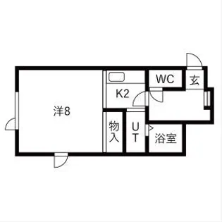アガサ八軒【2階】の間取り