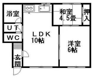 アムクレスト発寒【202号室】の間取り