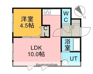 ビュークレスト山の手【4階】の間取り