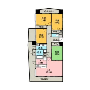 PRIME URBAN円山北四条【01001号室】の間取り