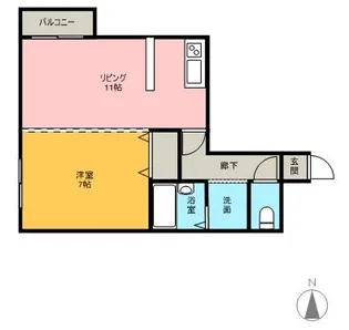 プリンスプラザ山鼻【00408号室】の間取り