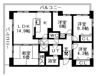 サムティレジデンス南8条【1101号室】の間取り