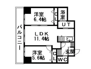 グレイスコート桑園【3階】の間取り