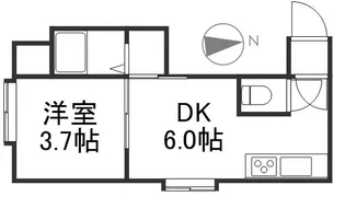 LE CIEL医大南【203号室】の間取り