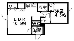 OGGI南円山【401号室】の間取り