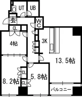 グランカーサ裏参道【01202号室】の間取り
