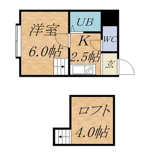 クロスコート【207号室】の間取り
