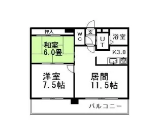 ノール北円山【602号室】の間取り