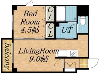 チュリス桑園【6階】の間取り