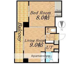 ARMS美術館通Ⅰ【4階】の間取り