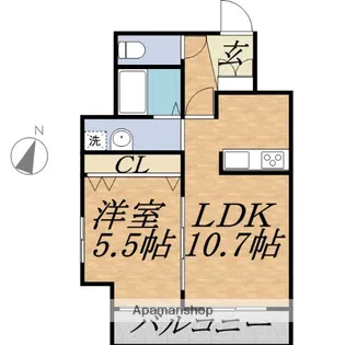 ローズガーデン南3条【7階】の間取り