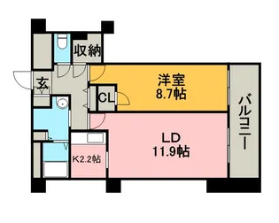 ビッグパレス南5条【10階】の間取り