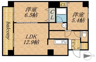 ビッグパレス南5条【4階】の間取り
