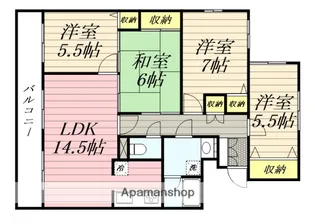 タウンシップ旭ヶ丘【2階】の間取り