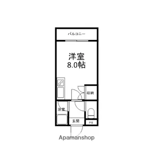 レ・フランセ宮の森【107号室】の間取り