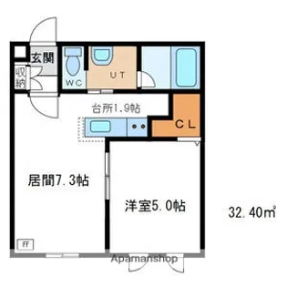 ブランノワール リュミエール【3階】の間取り