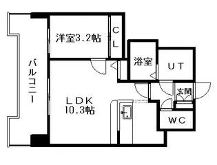 UURコート札幌北三条【2階】の間取り